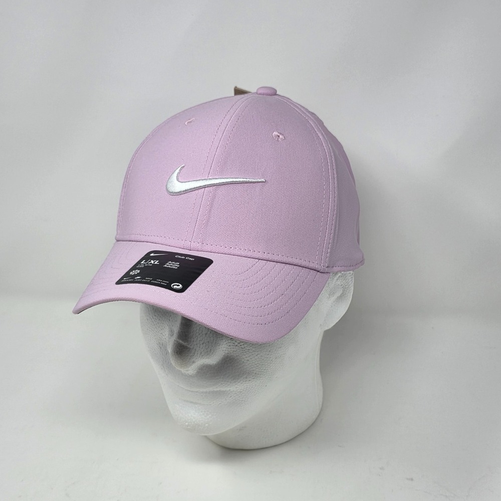 Nike Dri Fit Club Cap Swoosh Adult Golf Hat Pink L/XL Adjustable FB5625-676‎